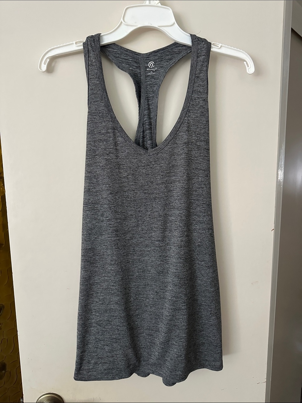 Gray Racerback Tank Top - Performance Layering